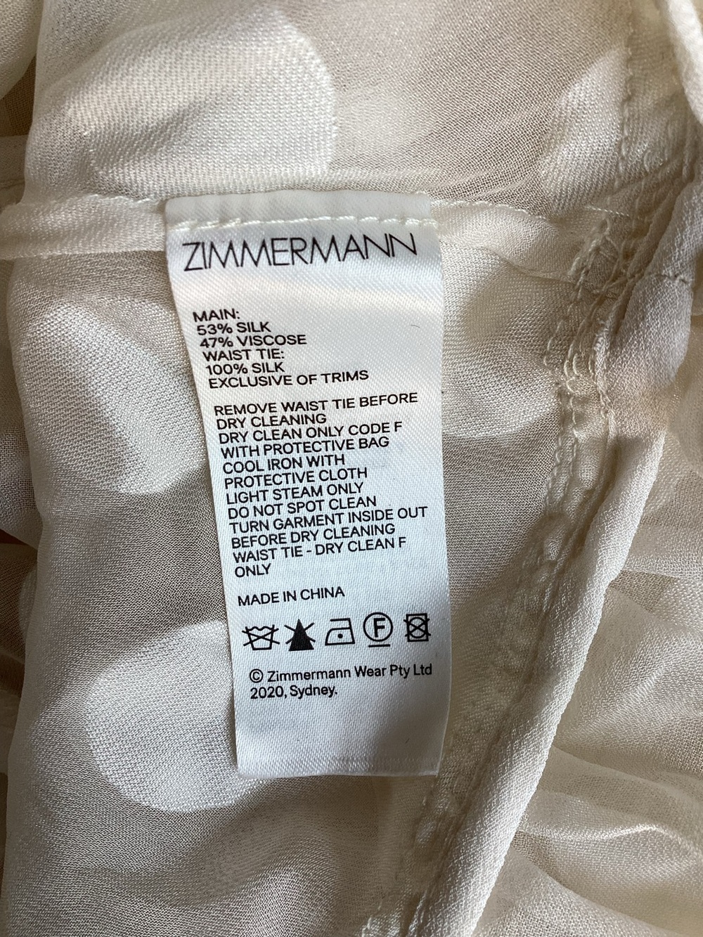 Zimmermann Cream ecru Polka Dot Ruffle Tiered Midi dress - Picture 6 of 12